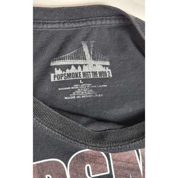 Vlone Pop Smoke Meet The Woo 2 T-Shirt Black Graphic Tee Size Large - Picture 3 of 6